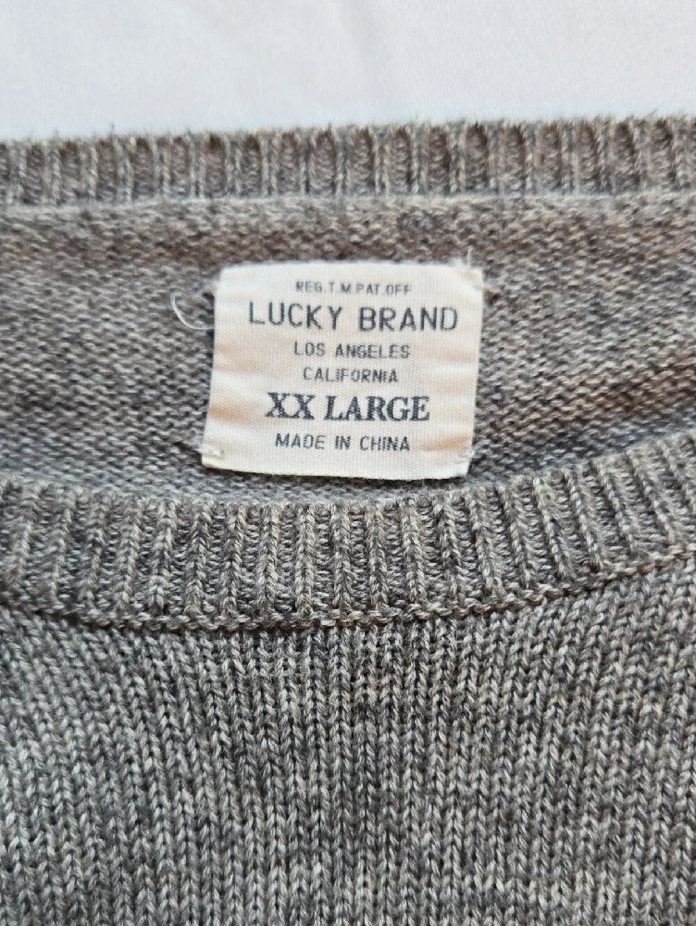 Lucky Brand Gray Two-Tone Raglan Pullover